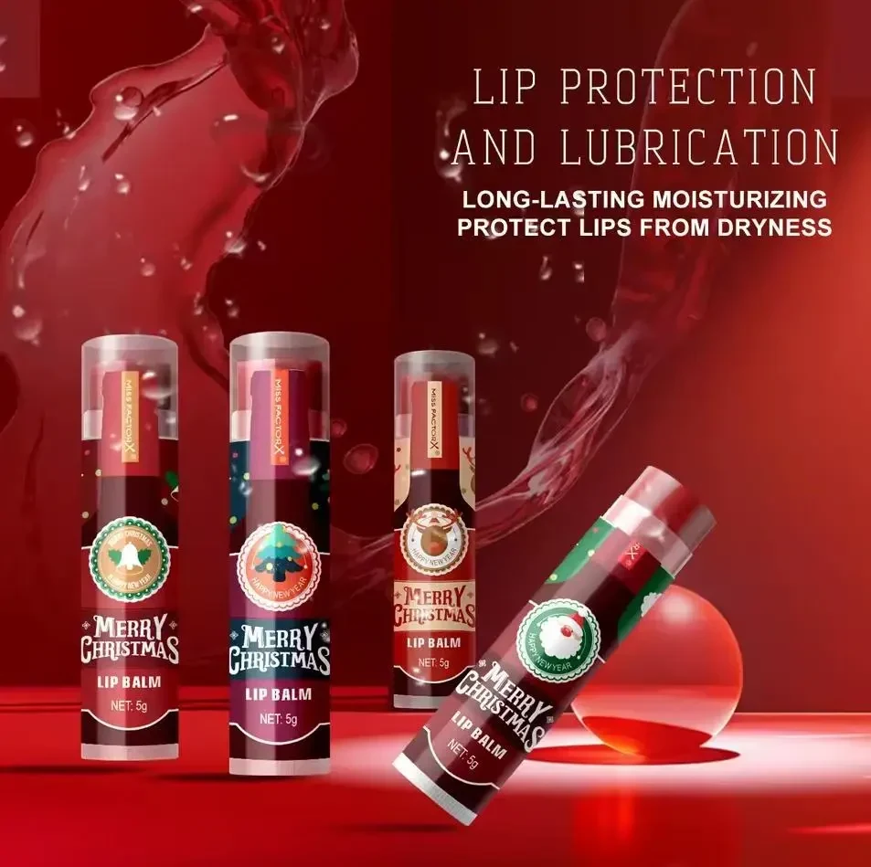 Новорочний набір із 8 кольорових помад — Christmas Hot Red Wine | Тривала стійкість, зволоження та скляний блиск