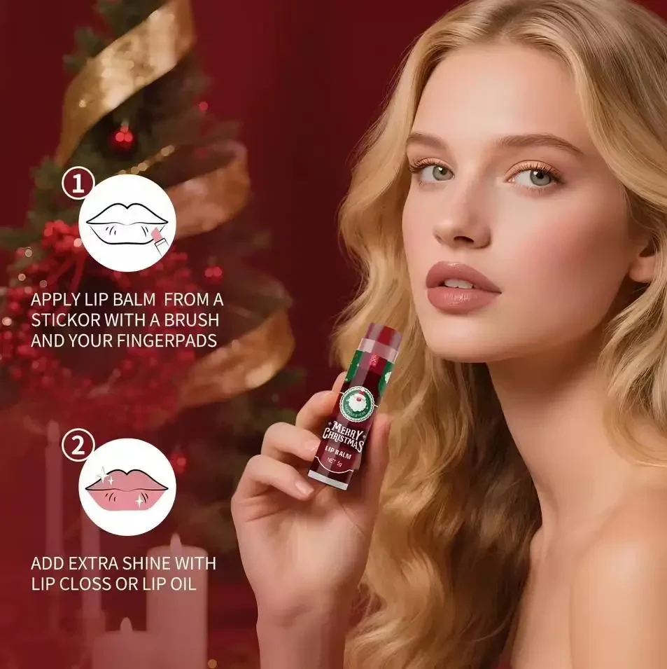 Новорочний набір із 8 кольорових помад — Christmas Hot Red Wine | Тривала стійкість, зволоження та скляний блиск