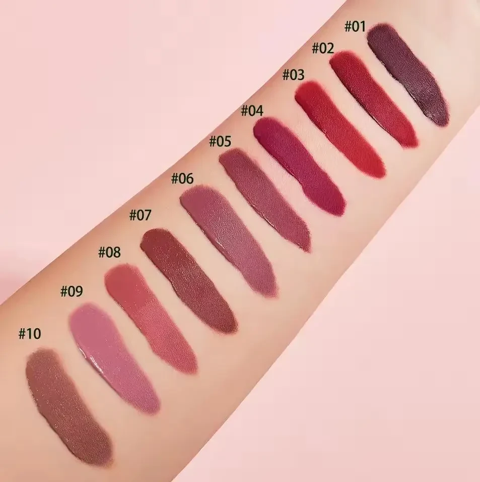 Набір із 10 блисків для губ Lip Gloss Velvet | Водостійкі, довготривалі, зволожувальні