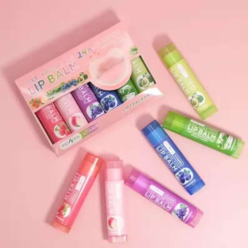 Набір бальзамів для губ Multi Fruit Flavors 6 шт | Зволоження, живлення та догляд щодня