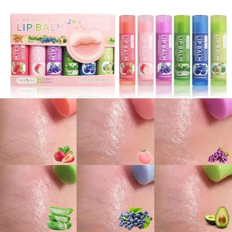 Набір бальзамів для губ Multi Fruit Flavors 6 шт | Зволоження, живлення та догляд щодня