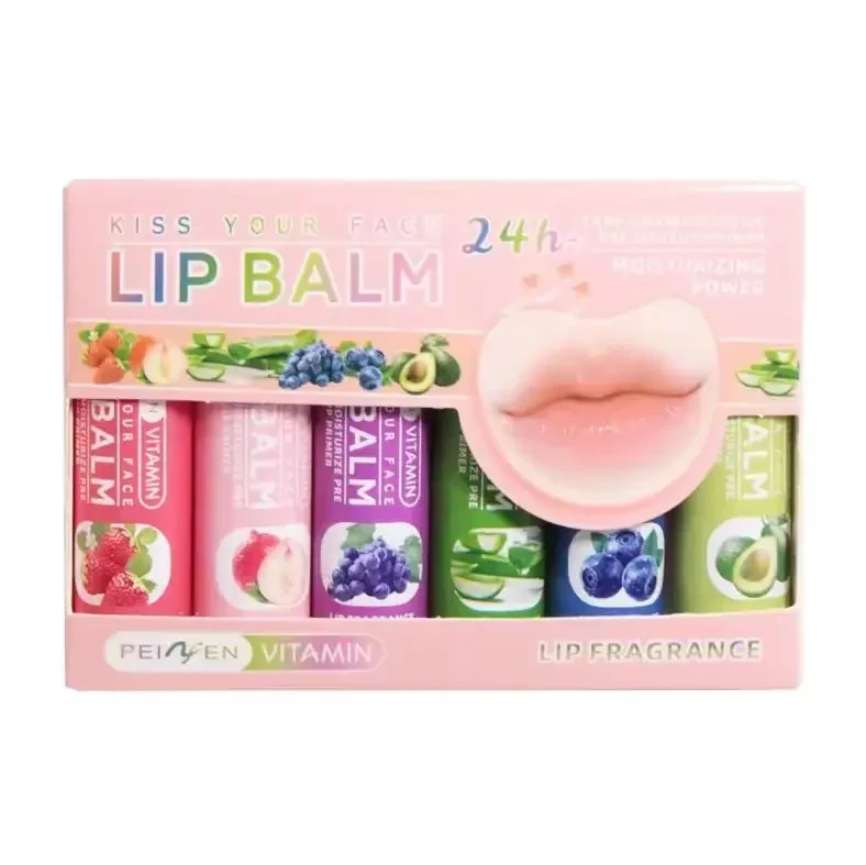 Набір бальзамів для губ Multi Fruit Flavors 6 шт | Зволоження, живлення та догляд щодня