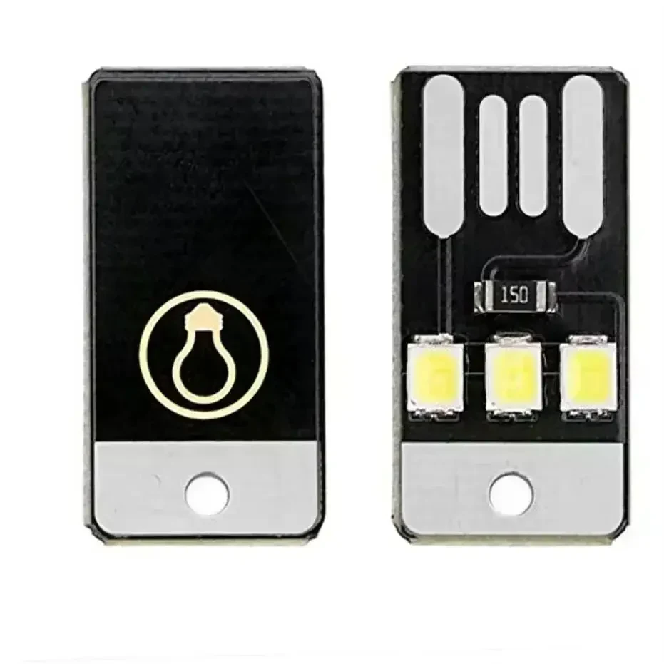 Набір 10 шт. USB LED міні-нічників 5V 0.2W, 2835 SMD, холодне біле світло 6000K, компактна лампа для павербанка, ноутбука, ПК