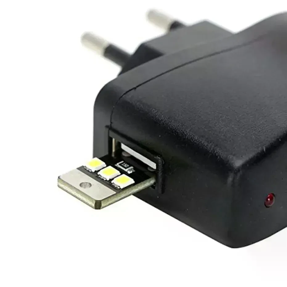 Набір 10 шт. USB LED міні-нічників 5V 0.2W, 2835 SMD, холодне біле світло 6000K, компактна лампа для павербанка, ноутбука, ПК