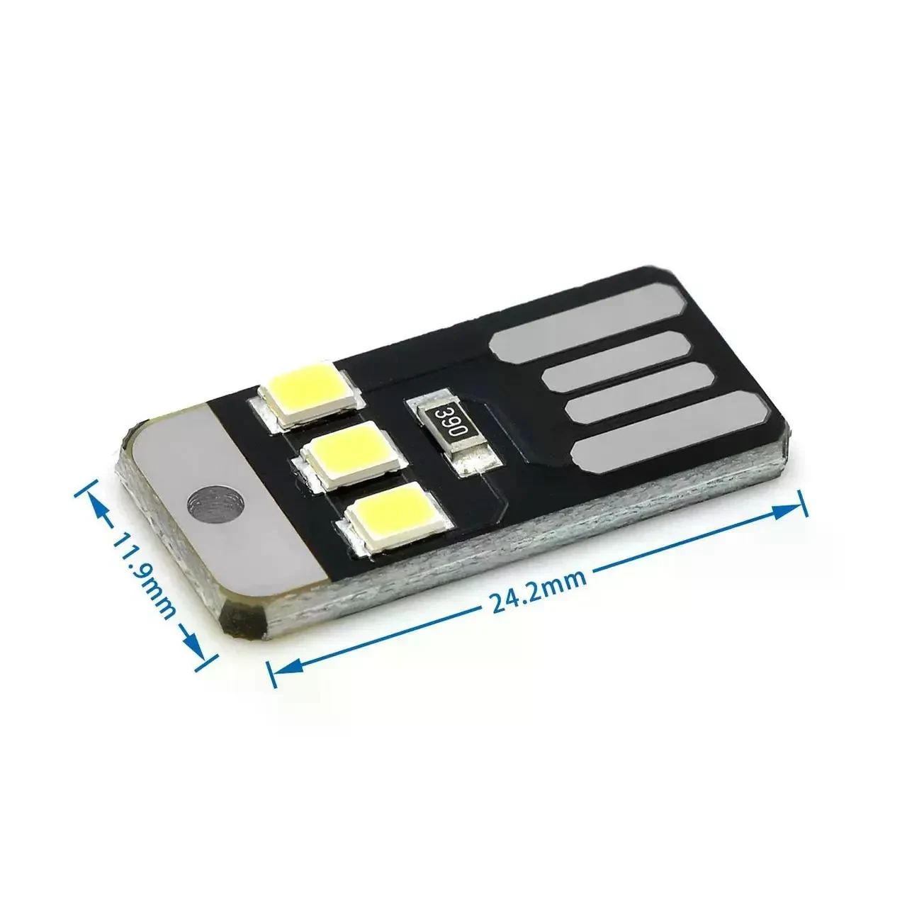 Набір 10 шт. USB LED міні-нічників 5V 0.2W, 2835 SMD, холодне біле світло 6000K, компактна лампа для павербанка, ноутбука, ПК