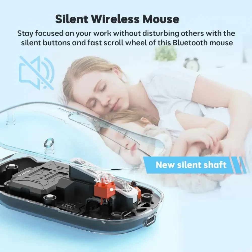 Бездротова ігрова мишка Meetion BTM005, дворежимна (Bluetooth + 2.4G), DPI 800-2400, перезаряджувана