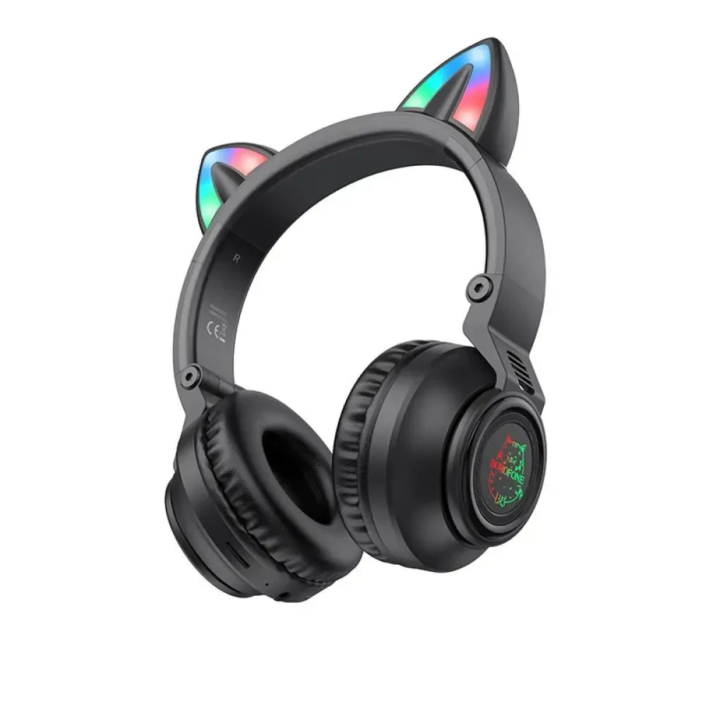 Бездротові Bluetooth навушники BOROFONE BO18 Cat Ear, Чорні