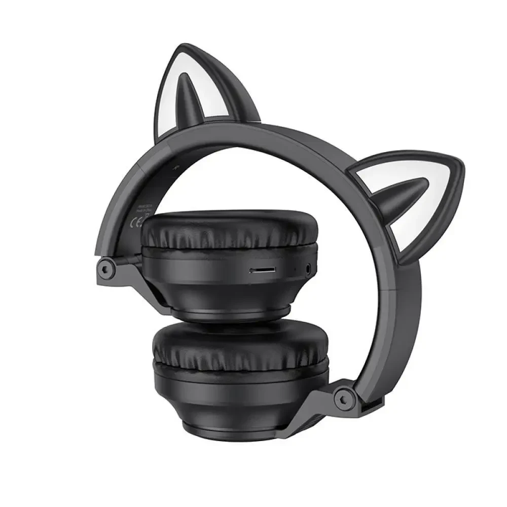 Бездротові Bluetooth навушники BOROFONE BO18 Cat Ear, Чорні