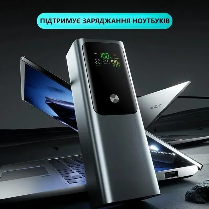 DIY корпус Power Bank PD 100W для 4×21700, швидка зарядка, Type-C, LED-дисплей (необхідно паяти або зварювати)