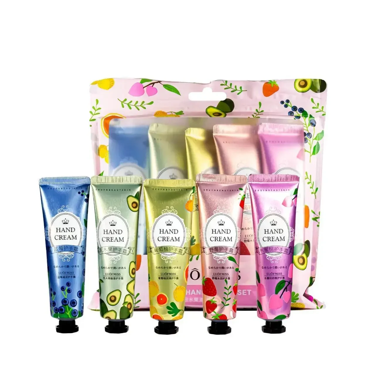 Набір кремів для рук LUOFMISS Plant Hand Cream Set, 5 шт., з рослинними екстрактами