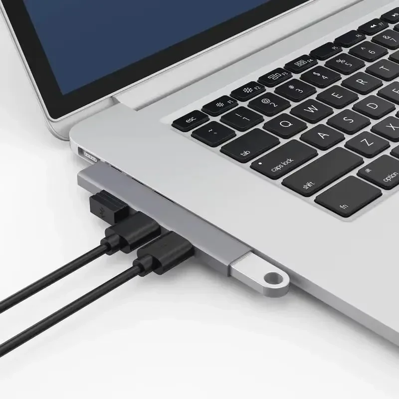 USB хаб 4 в 1 металевий USB 3.0 (вхід TYPE-C вихід 4 USB), компактний розгалужувач для ноутбука, ПК, флешки, миші, клавіатури