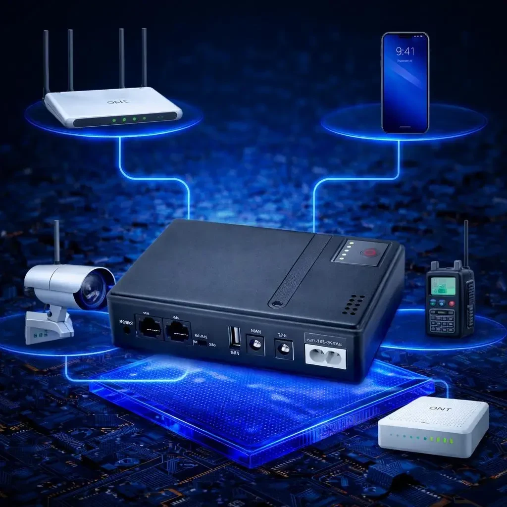 ДБЖ для роутера та ONU 14000 мАг 18 Вт з акумуляторами Samsung INR 18650 E35, виходи 5V/9V/12V, безперебійне живлення