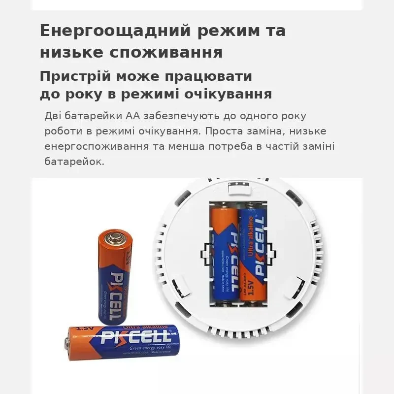 WiFi датчик чадного газу CO Tuya Smart Life з LCD дисплеєм, Bluetooth підключенням та звуковою сигналізацією 85 дБ
