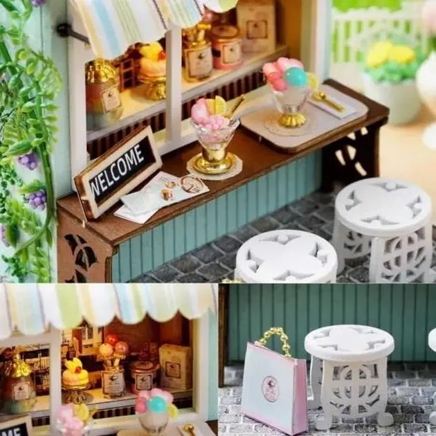 Конструктор 3D Румбокс Час для десерту (Dessert Time) з LED-підсвіткою та пилозахисним ковпаком
