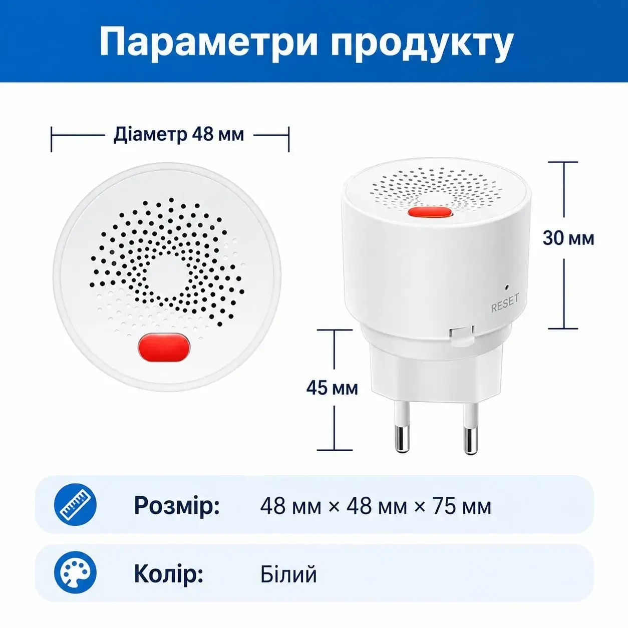 Датчик витоку газу Tuya Zigbee 3.0, розумний сигналізатор природного газу та LPG, WiFi керування через хаб, сумісний з Alexa та