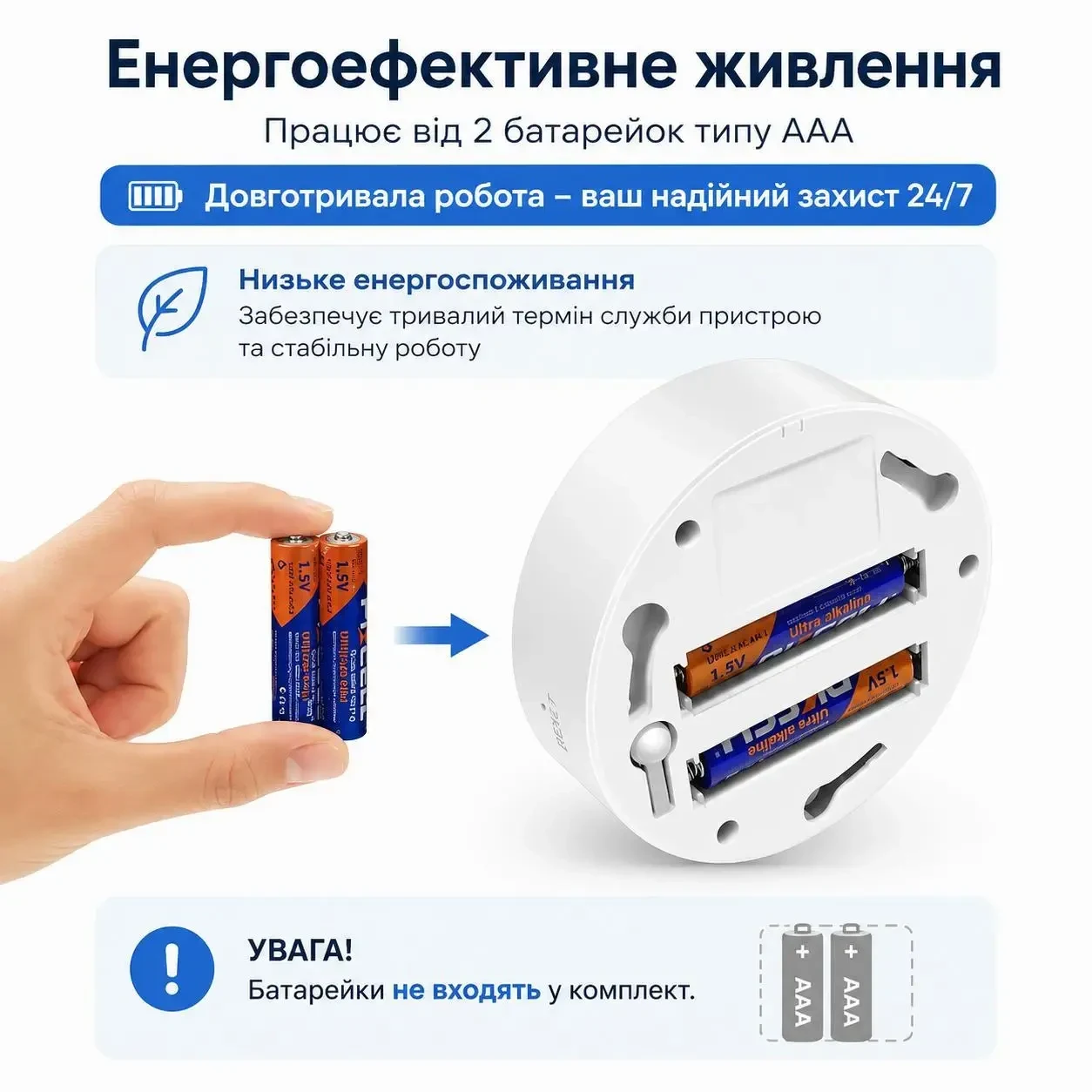 Розумний Wi-Fi датчик диму DYGSM Tuya Smart / Smart Life 85 дБ — сигналізація пожежі з повідомленням на смартфон, WiFi, Білий