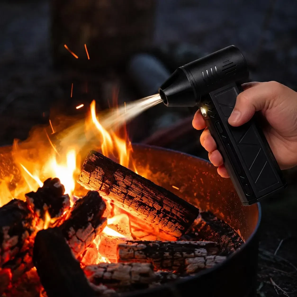 Універсальна акумуляторна повітродувка Mini Jet Fan ZY7400-SE, турбовентилятор для видування пилу, очищення авто та розпалювання