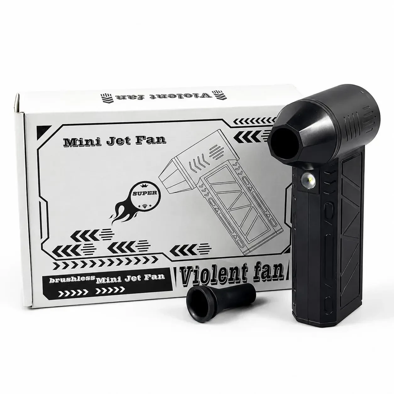 Універсальна акумуляторна повітродувка Mini Jet Fan ZY7400-SE, турбовентилятор для видування пилу, очищення авто та розпалювання