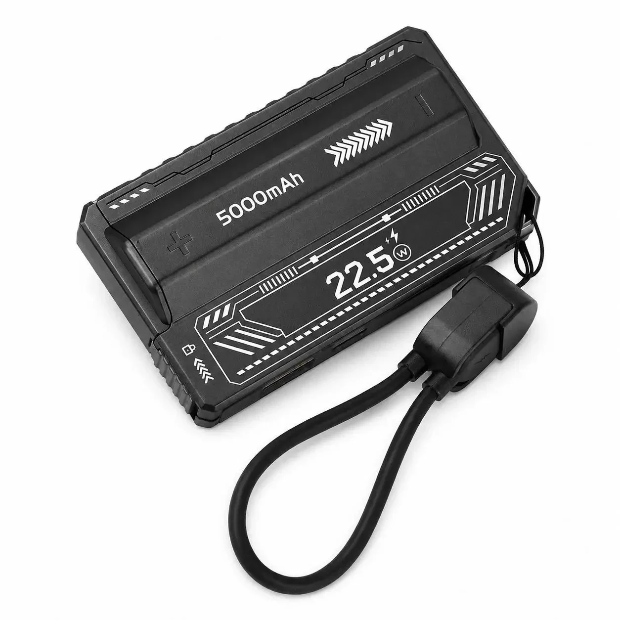 Корпус для павербанка 21700 5000mAh, PD 20W, 22.5W, USB + Type-C, швидка зарядка, без пайки, знімний акумулятор, Чорний