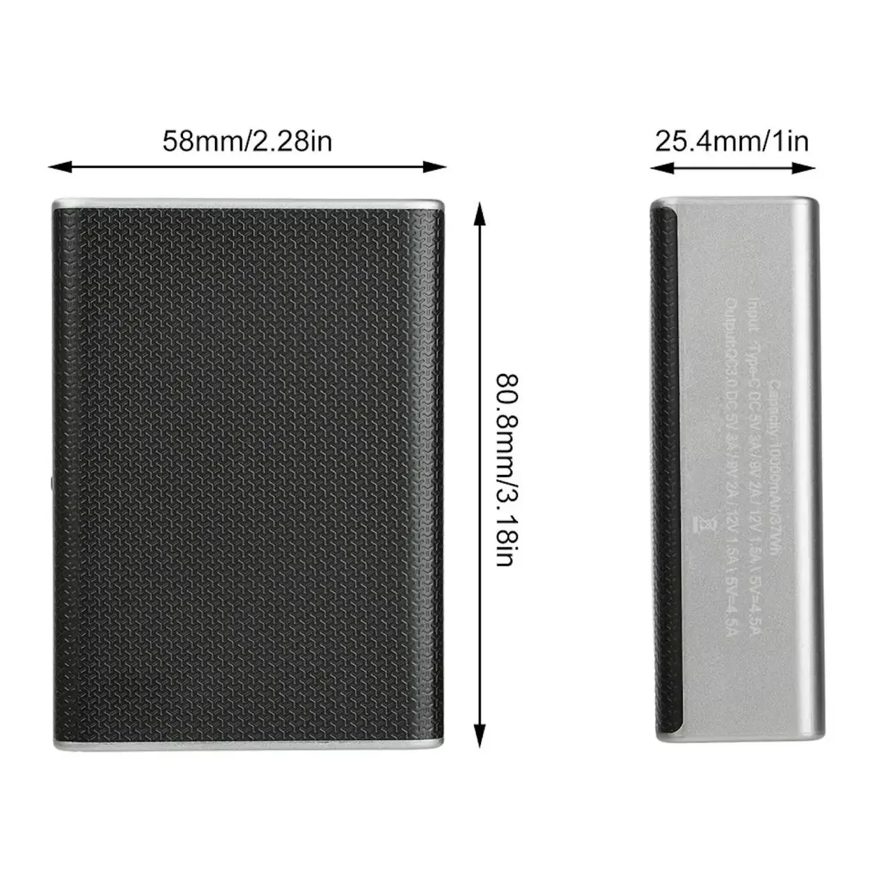 Набір для складання Power Bank 2×21700 22.5W, PD 20W / QC / VOOC, TFT-дисплей 0.96", Type-C + USB-A, під зварку
